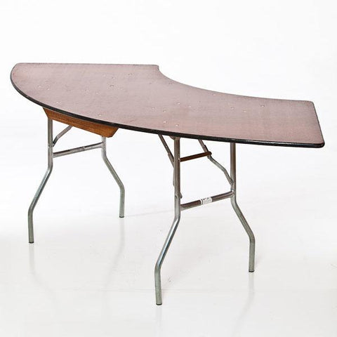 Wood Top Serpentine Table